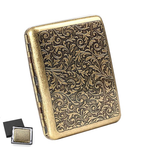 Vintage metal cigarette case - metal,