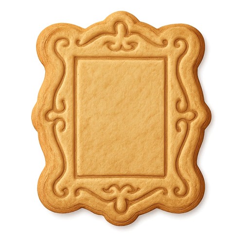 Gilded picture frame cookie - frame,