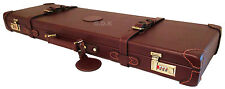 DARK BROWN GUARDIAN LEATHER SHOTGUN CASE,26-32" BARREL SHOTGUN CASE,LEATHER CASE
