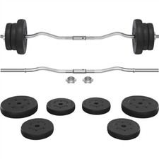 Barbell Set 25kg Barbell Weight Set Dumbbell Weight Set Curl Bar with Plates