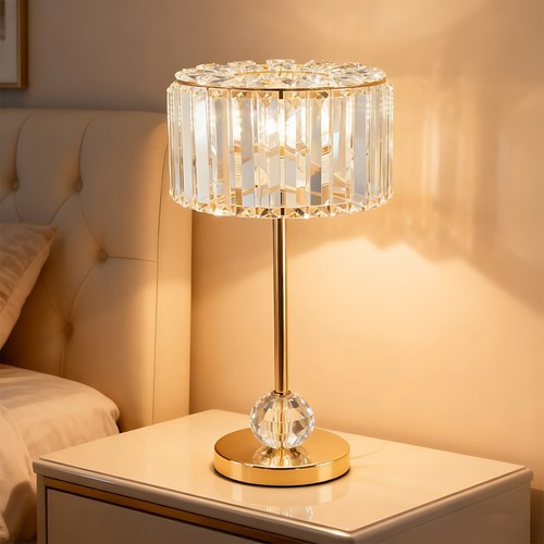 Luxury crystal table lamp gold - luxury,