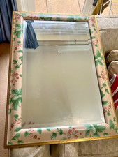 Laura Ashley 'Raspberry Blossom' Mirror, 80cm H x 56cm W, Good Used Condition