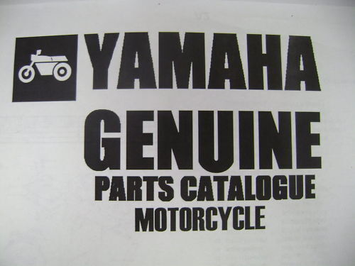 Yamaha genuine parts - parts, manual