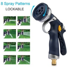 9-Dial High Pressure Metal Spray Gun Garden Hose Pipe Lawn Watering Car Wash Jet
