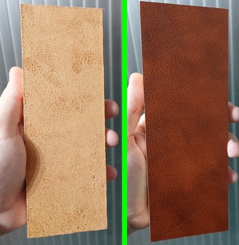 Wood leather double sided - &,