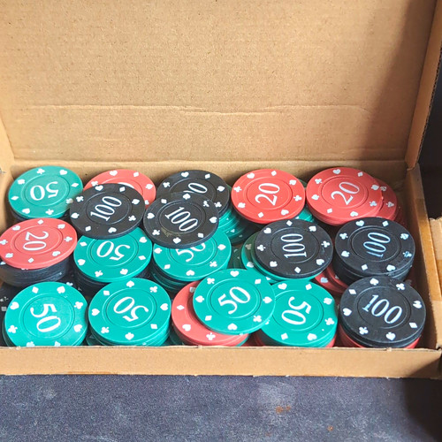 100pc poker casino chips set - poker,