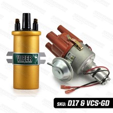 Air Cooled VW Electronic Distributor Gold Dry Coil for Camper Bus Bay Beetle