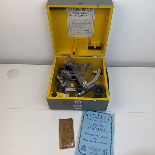 Marine sextant a wooden - in,