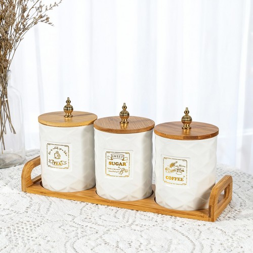 3pcs ceramic coffee tea sugar - tea,