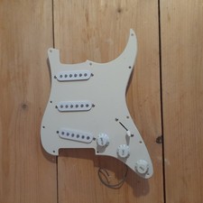 Genuine Squier Strat White Pickguard Fully Loaded with Screws #2