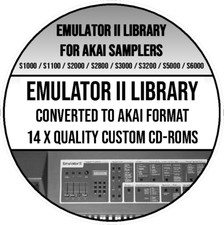 Emulator II Library for Akai Samplers on 14 Custom CD Roms S3000XL S1000 & More