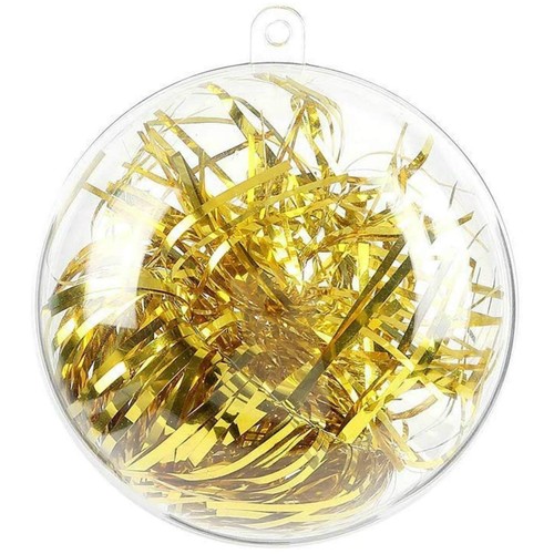 20pcs 8cm clear baubles empty - 8cm,