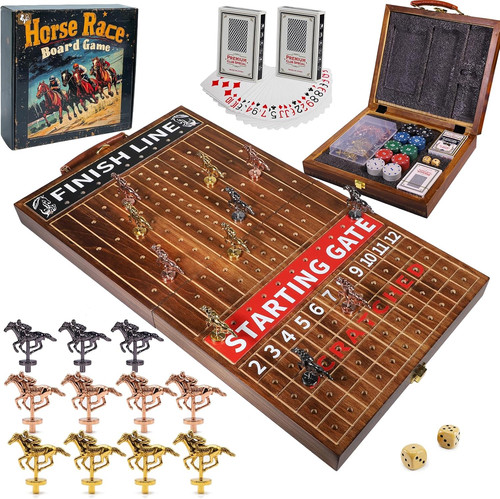 Horse race board game foldable - race,