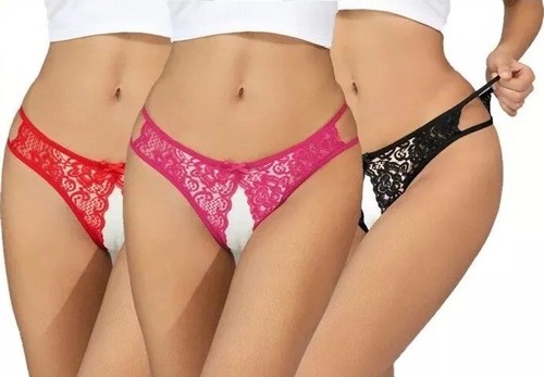 Sexy crotchless lace knickers - sexy,