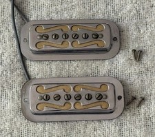 Vintage USA DeArmond Goldfoil Mustache PICKUP SET Harmony Silvertone Airline