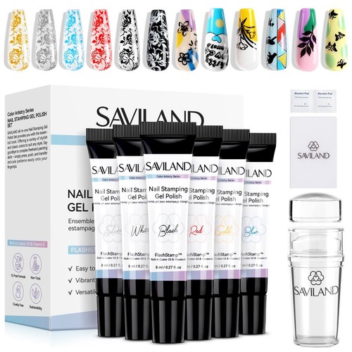 Nail stamping gel polish kit - nail,