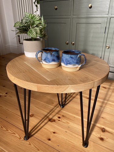 45cm handmade solid oak - 45cm, round