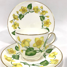 WEDGWOOD Kingcup W.4050 - Vintage Tea Cup TRIO (CSP) Daffodils EUC
