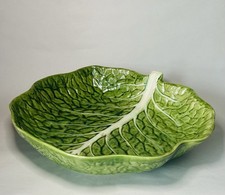 Vintage Majolica Cabbage Leaf