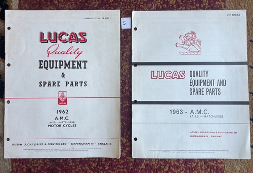 Lucas motorcycles amc ajs - lucas,