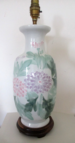 Vintage chinese porcelain lamp - porcelain,