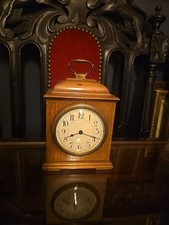 Antique Wood Carriage Clock In Working Order And Good Condition