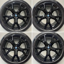 Genuine BMW X5 X6 741M 21” Alloy Wheels & Hankook Tyres 6mm G05 G06 Refurbished