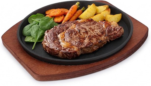 Cast iron sizzle plate - sizzle,