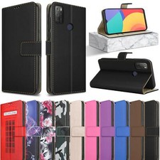 For Alcatel 1S (2021) 6025H, Leather Wallet Magnetic Flip Stand Phone Case Cover