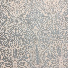 Blue Patterned Jim Dickens Designer Woven Upholstery Fabric - JD42