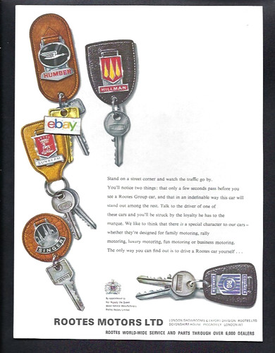 Rootes motors inc car - rootes,
