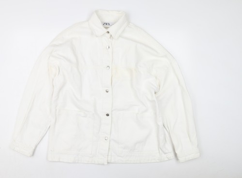 Zara men white cotton basic - men's,