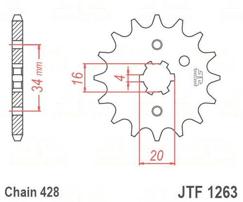 New front sprocket 428 - new,