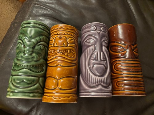 Ceramic tiki mugs tropical - ceramic,