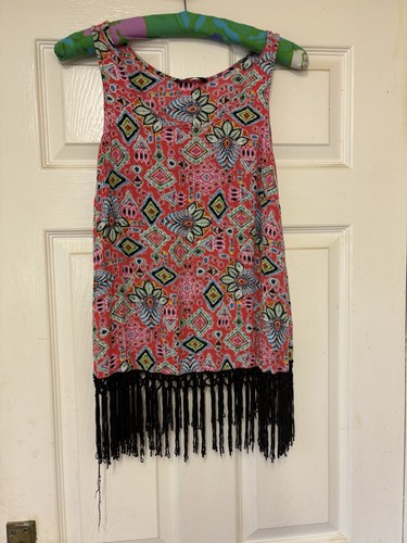 George patterned fringe vest - george,