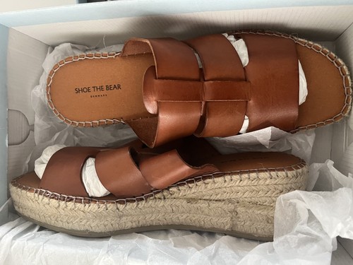 Tan wedge sandals size - uk, /
