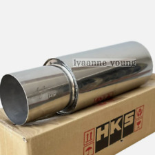 HKS HI-POWER UNIVERSAL SINGLE EXHAUST MUFFLER CHROME Inlet 2 Outlet 3 Inch