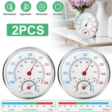 2Pcs Wall Thermometer Indoor