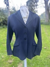 Ladies Bernard Weatherill Heavy Navy Wool Hunt Show Coat Jacket Equestrian