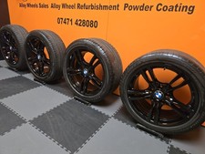 18” Genuine BMW MSport Alloy Wheels F30 f31 f36 F32 E90 E46 Z4 black immaculate 