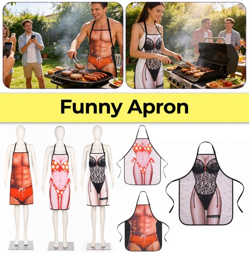 Funny novelty apron - funny,