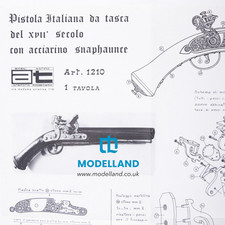 Amati B1210 Pocket Pistol Plan | 17th Century Italian Flintlock Model