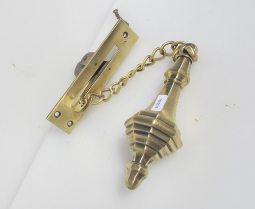 Victorian brass door bell - door, pull