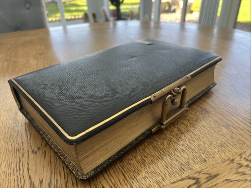 Victorian leather bound photo - leather,