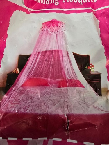 Pink bed canopy mosquito net - bed,