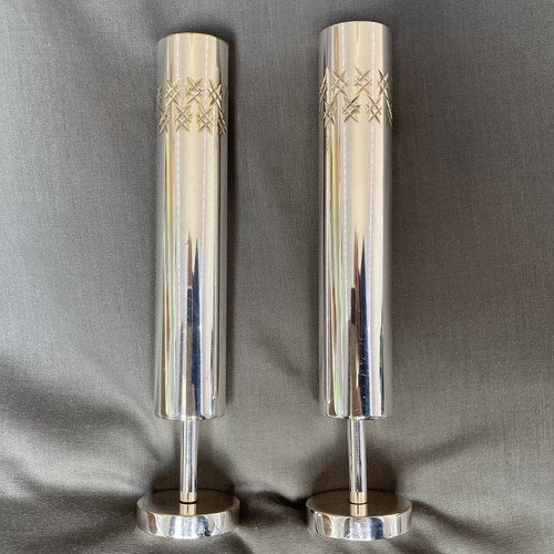 Pair mid century silver - ,