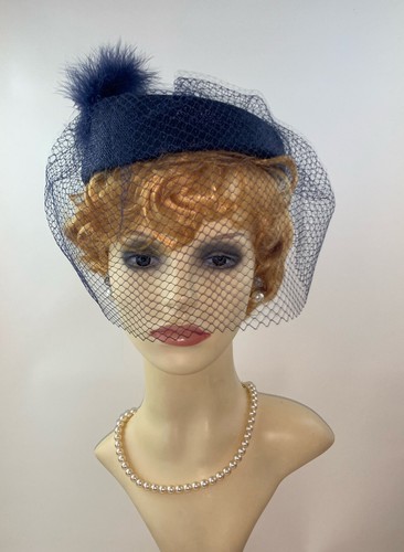 Vintage 1960s blue viscose - vintage,