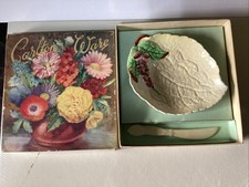 Carlton Ware Butter Dish and Knife Australian Design In Original Box Buttercup