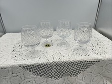 Tutbury Crystal X 4 Small Brandy Glasses 10cm - Signed