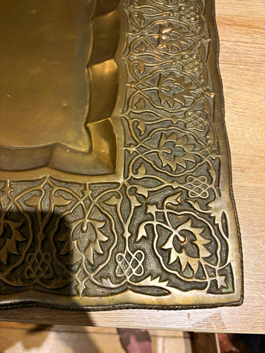 Antique ornate engraved brass - antique,